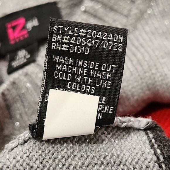 IZ BYER Sweater For Girls Size 16 XL with scarf Striped Colors  B1 - Picture 10 of 10